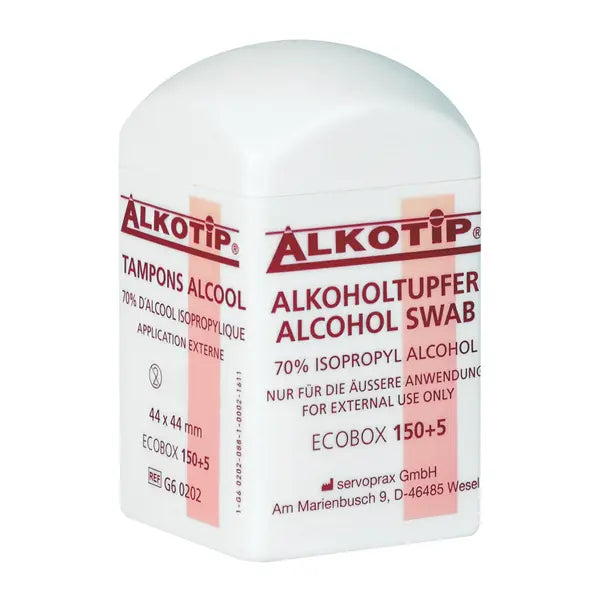 Alkotip Alkoholtupfer in der Dispenserdose