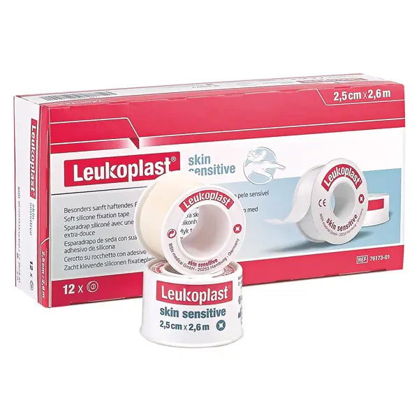 Leukoplast Skin Sensitive BSN, Verpackung und einzellne Rolle