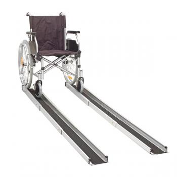 Tragbare Servocare Rollstuhlrampen Paar (ausziehbare Länge: 2 m) | Für Reifen mit bis zu 10cm Breite